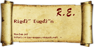 Rigó Eugén névjegykártya